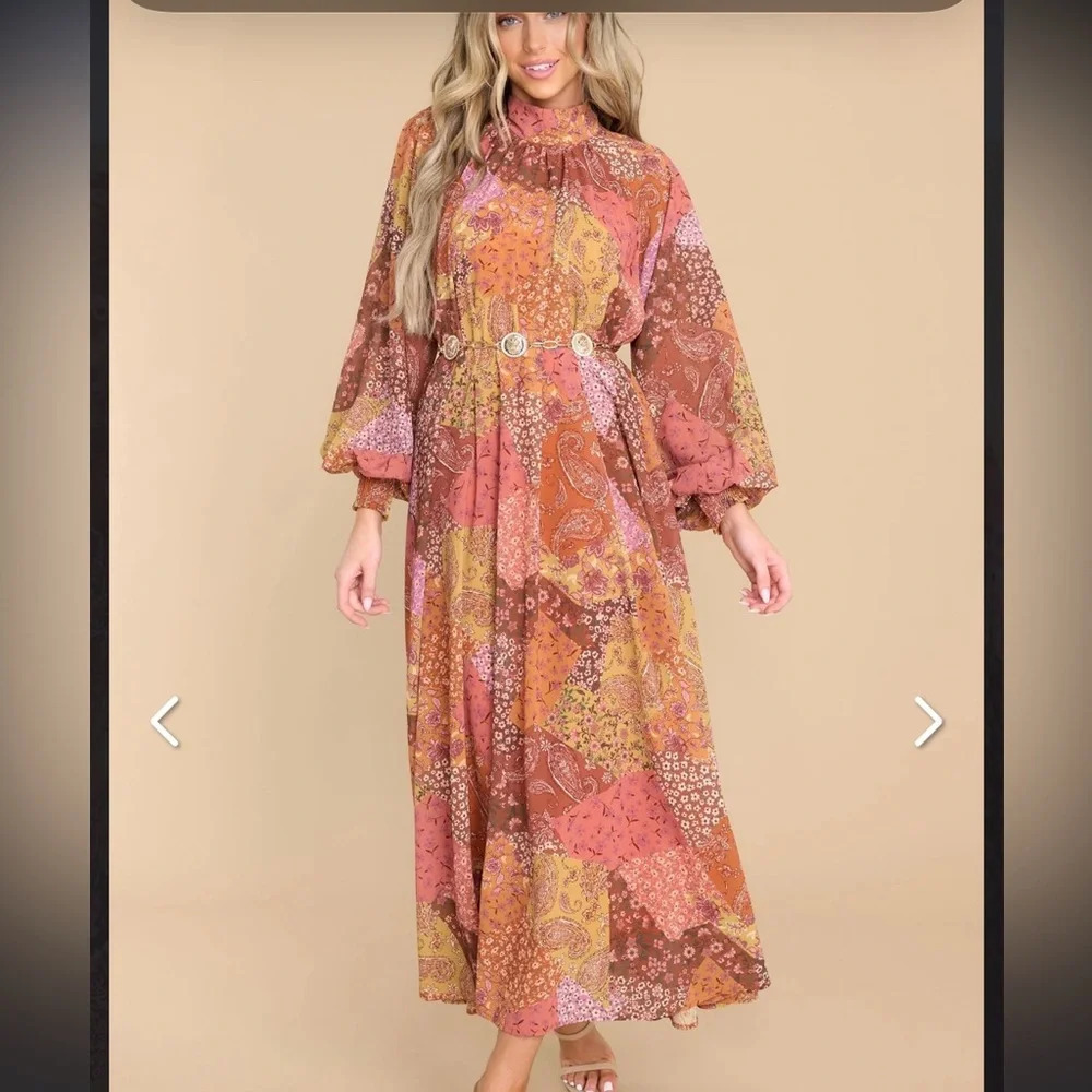 Thankful For You Orange Multi Print Maxi Dress
AURA size medium NWT - Picture 7 of 11